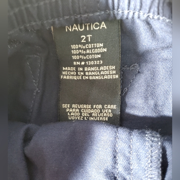 🇺🇲Nautica toddler boy's white, navy, red twill shorts and polo set Size 2T - Picture 10 of 11